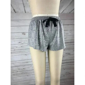 BEBE Allover Logo Pajama Sleep Shorts, Large